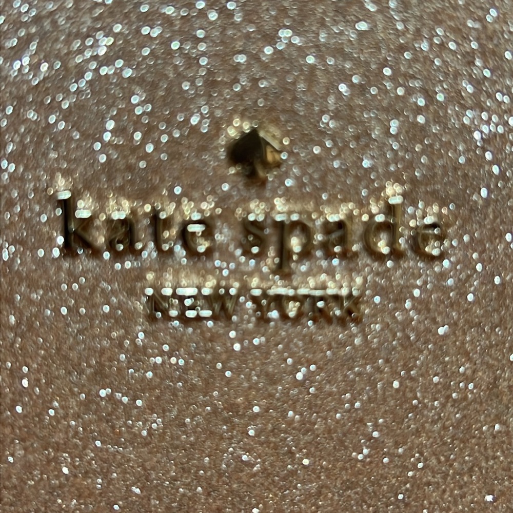 Kate Spade; Brand New; Used only once for a couple hours. Gold Glimmer Lg Tote